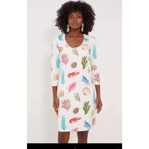 Tuckernuck Bahama Botanical Mara Mini Dress Nautical Beachy Coastal Size Small - Picture 9 of 12